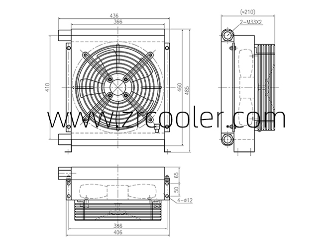 ZCE7 hydraulic oil cooler